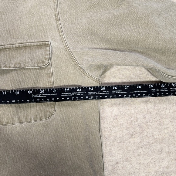 Vintage Abercrombie & Fitch The Big Shirt Size M Beige Canvas Overshirt 90s Y2K - Picture 7 of 11